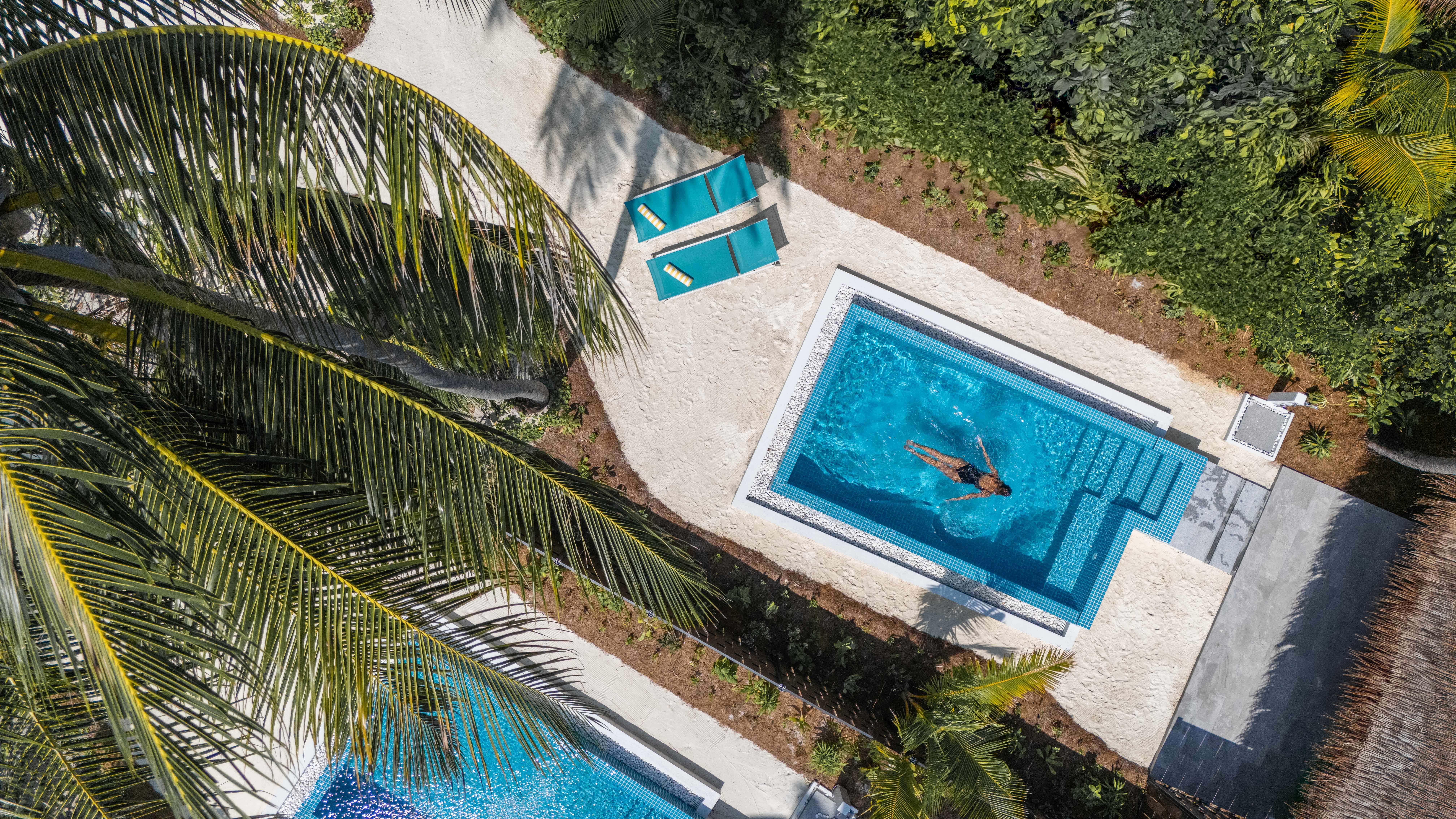 Sunset Beach Villa with Pool - Aerial View - Nova Maldives